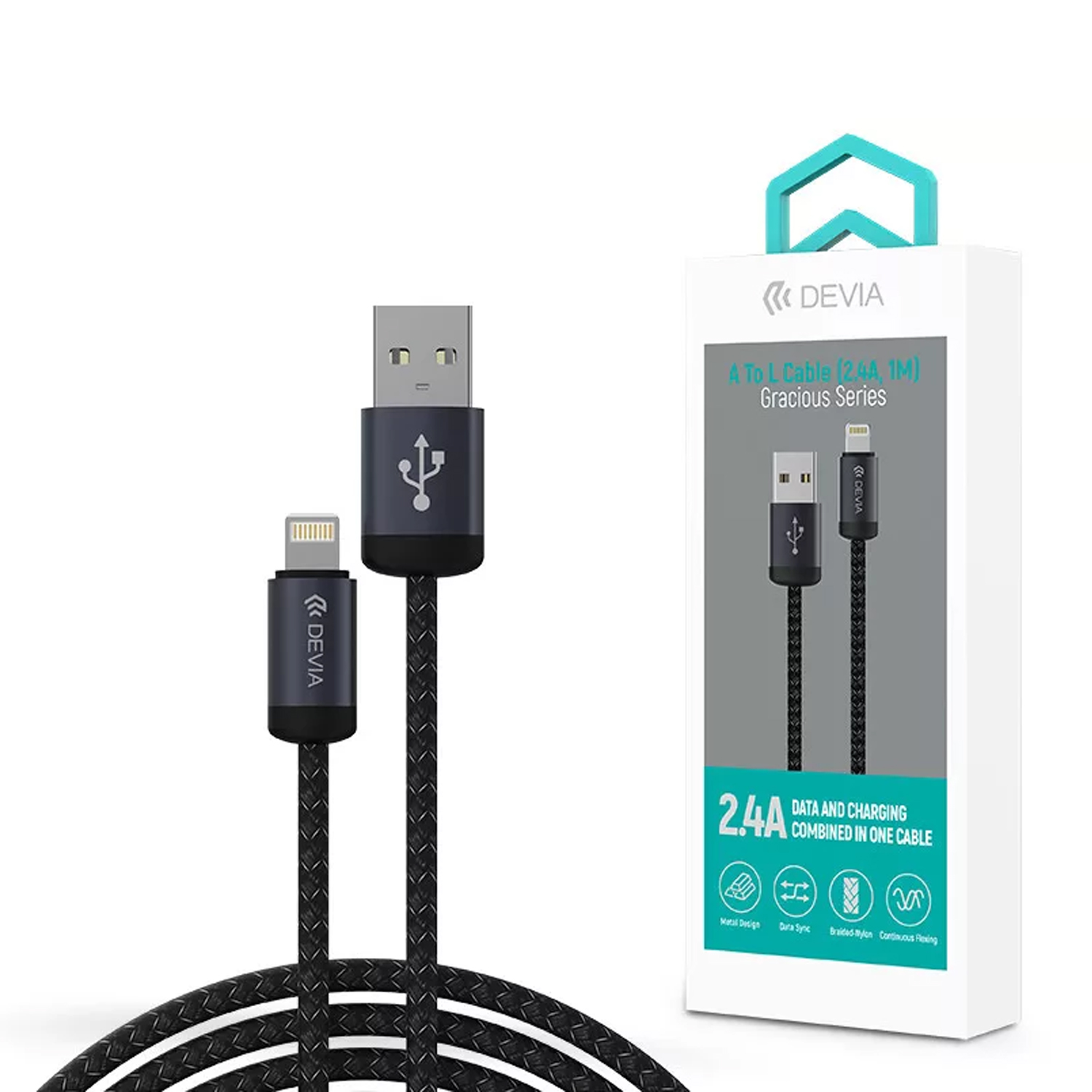 A to L CABLE (2.4A, 1M)